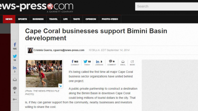 Cape Coral businesses support Bimini basin development